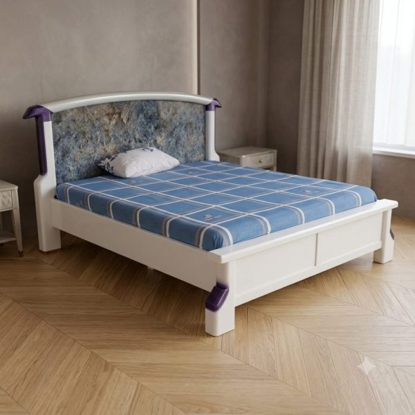 Lit 3 places haut de gamme en bois massif - blanc
