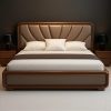 Lit 3 places haut de gamme en bois massif - luxueux