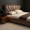 Lit 3 places haut de gamme en bois massif - luxueux