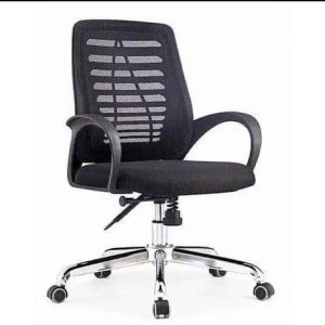Fauteuil de direction ergonomique en maille – Noir