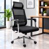 Fauteuil de direction ergonomique avec appui-tête – Maille noire