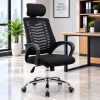 Fauteuil de direction ergonomique avec appui-tête – Noir