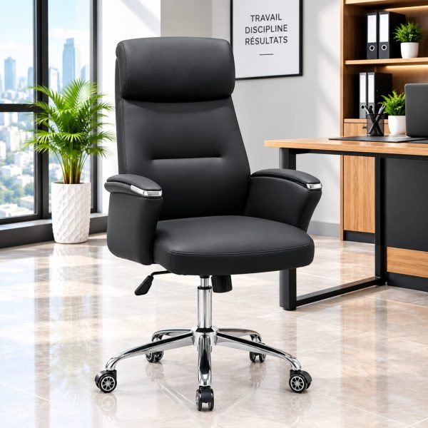 Fauteuil de direction haut dossier –  Finition élégante