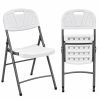 ​Chaise pliante en plastique – Structure métallique grise