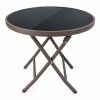 2026/09/1001555690.jpg Table ronde pliante en verre trempé noir - bronze + 04 chaises pliantes