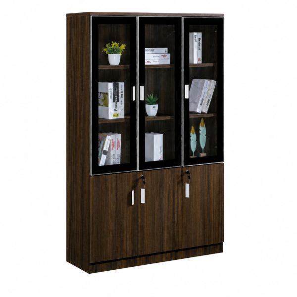Armoire de Bureau 3 battants semi vitrés