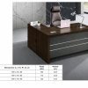 Bureau directeur haut de gamme – Plateau bois foncé