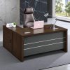 Bureau directeur haut de gamme – Plateau bois foncé