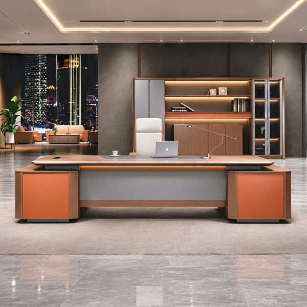 Bureau Directeur - MEUBLE SOLUTIONS 3-1 Bureau directeur Général - exécutif - Président - PDG luxueux en L - 2m40