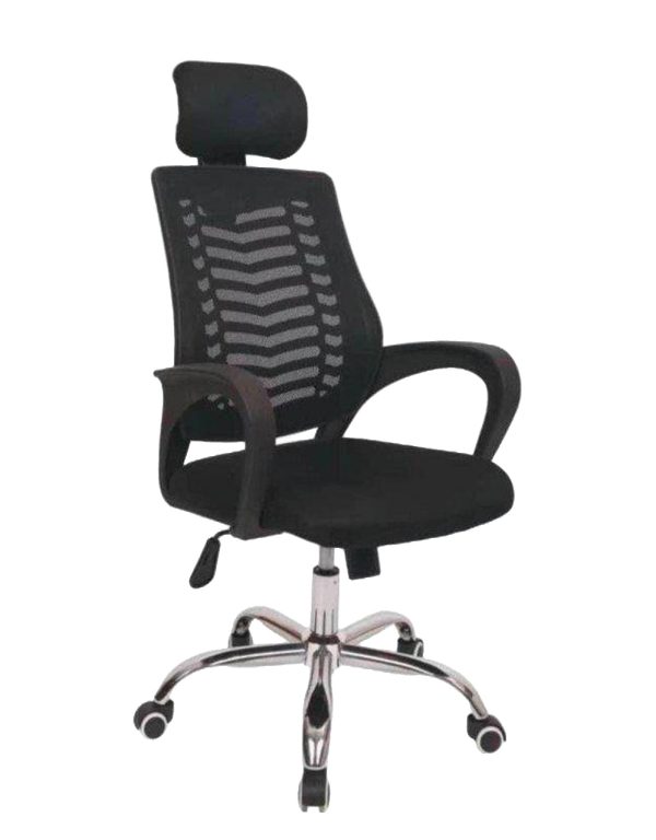 Fauteuil de direction ergonomique avec appui-tête – Noir
